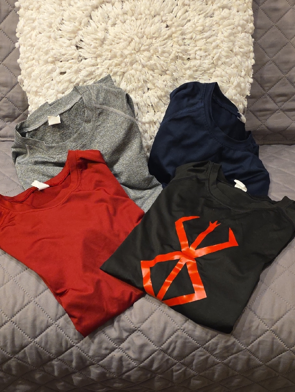 Amazon Men Short Sleeve Tees Set Of 4 - Black, Red, Navy & Gray